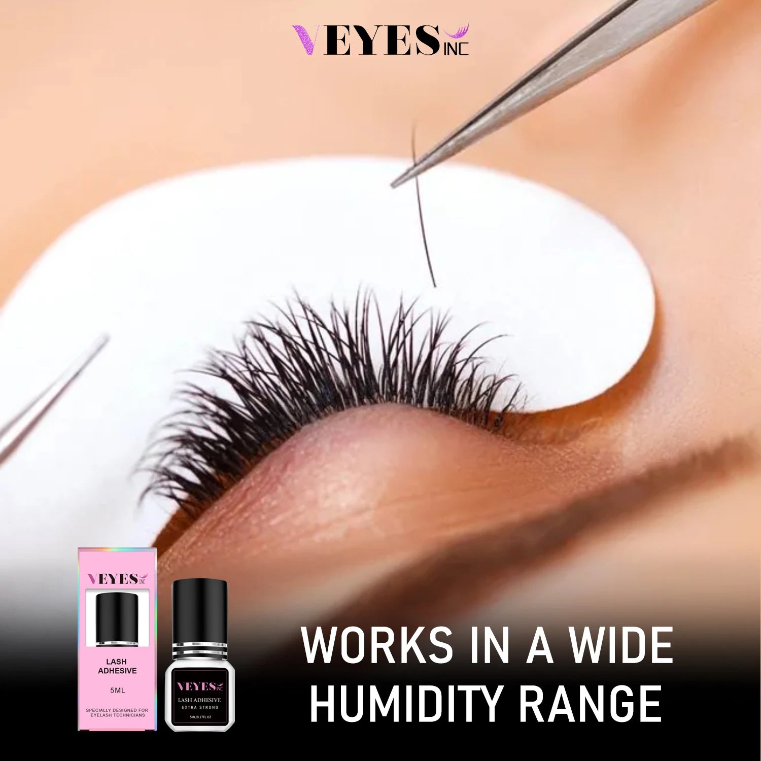 Veyes Inc 5ml Eyelash Extensions Glue – Fast-Drying & Strong Adhesive