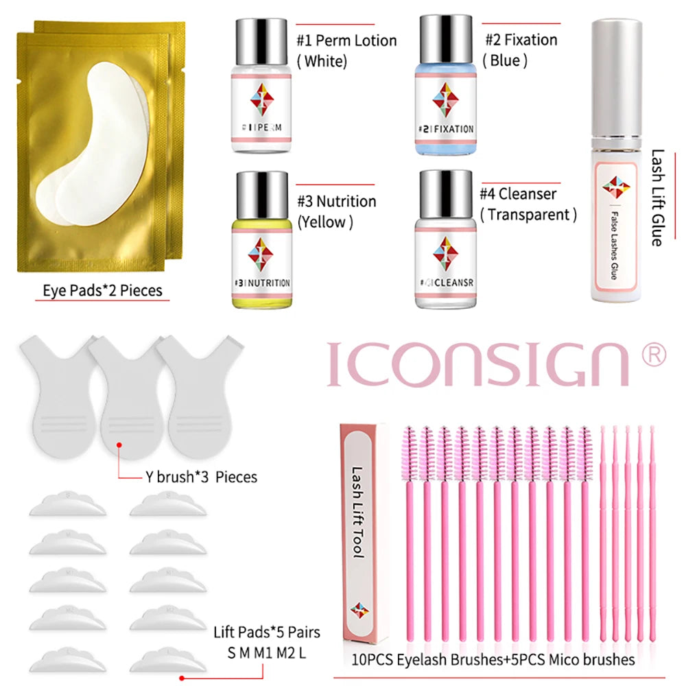 ICONSIGN Upgrade Version Lash Lift Kit – Long-Lasting Eyelash Perm