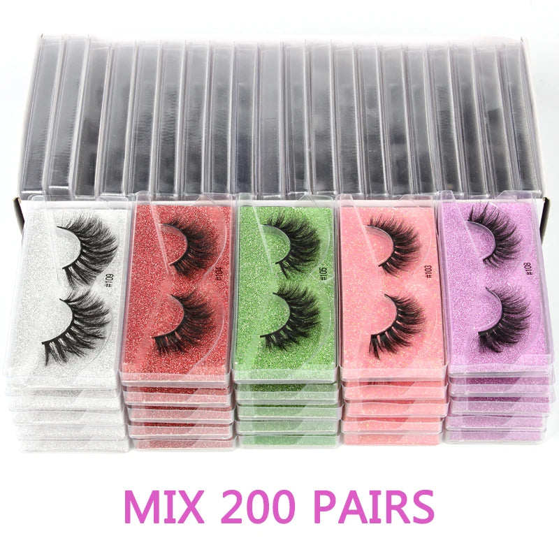 Wholesale 3D Mink Eyelashes – Bulk Pack of 10/30/50/100 Pairs