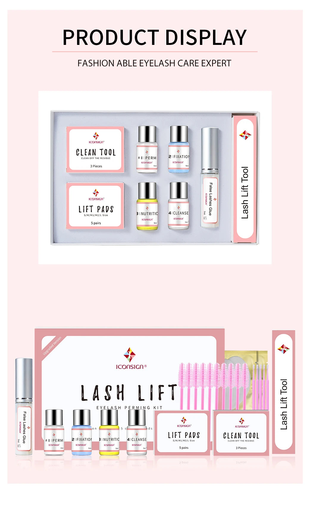 ICONSIGN Upgrade Version Lash Lift Kit – Long-Lasting Eyelash Perm