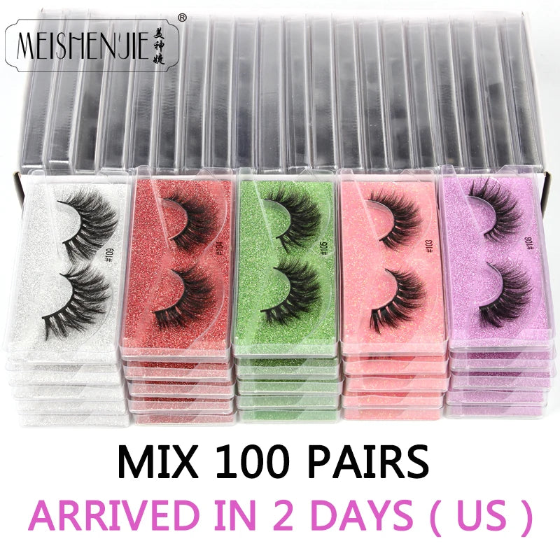 Wholesale 3D Mink Eyelashes – Bulk Pack of 10/30/50/100 Pairs