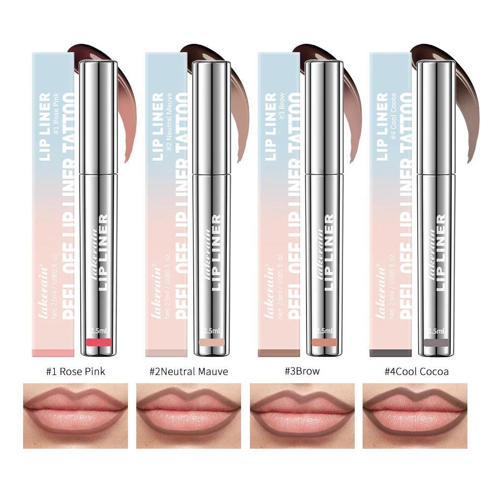 Waterproof Lip Liner & Peel-Off Tattoo Lip Gloss – Long-Lasting Matte Lip Tint