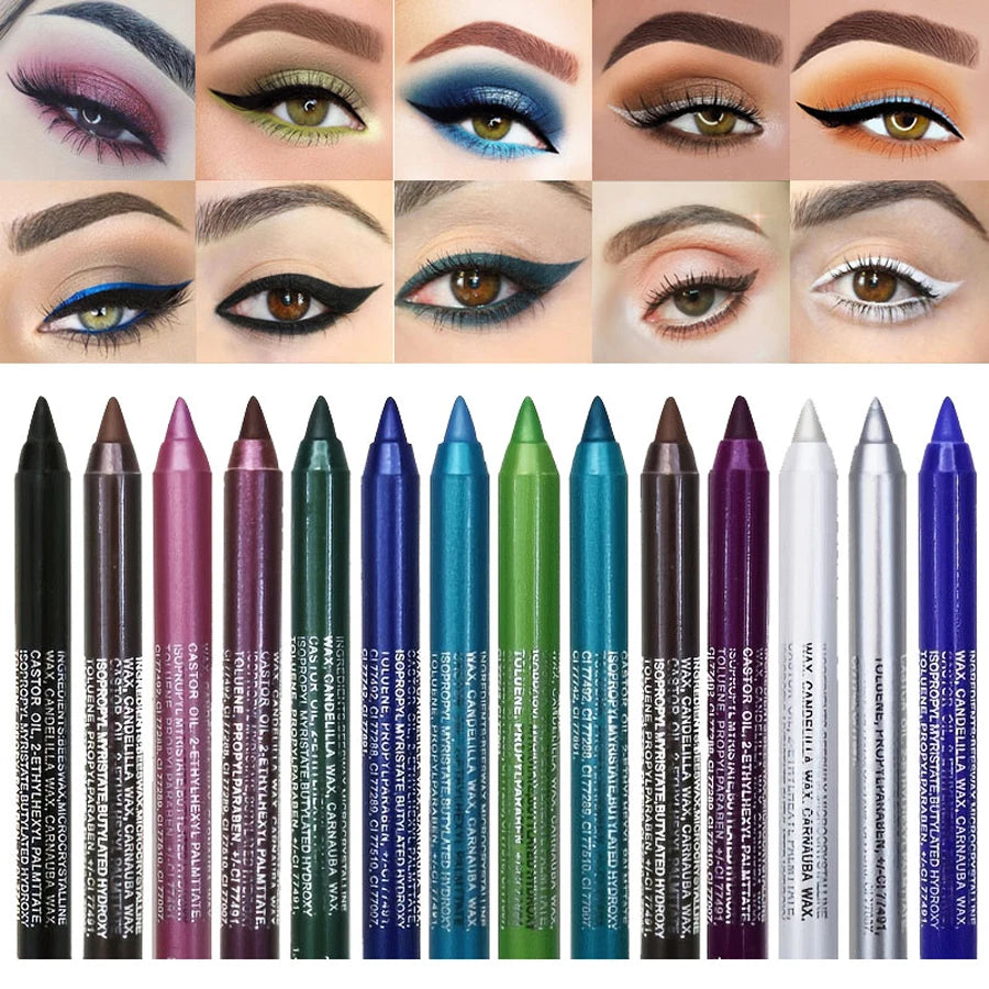 14-Color Colorful Eyeliner Pen – High-Pigment & Long-Lasting