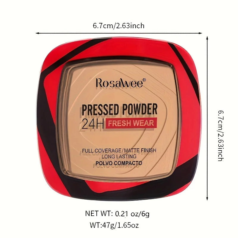 Matte Full Coverage Pressed Powder Foundation – 24H Fresh Wear & Weightless Finish