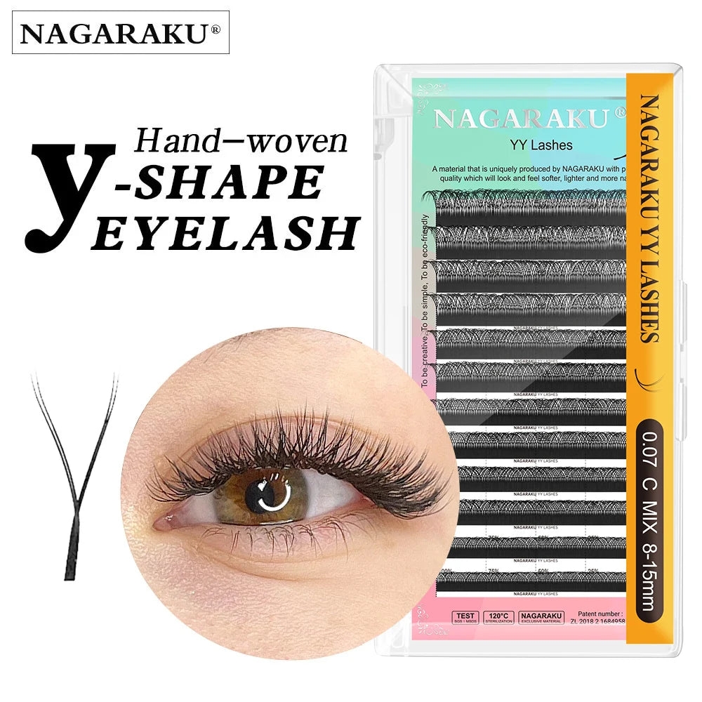 NAGARAKU YY Shape Eyelash Extensions – Soft & Premium False Lashes