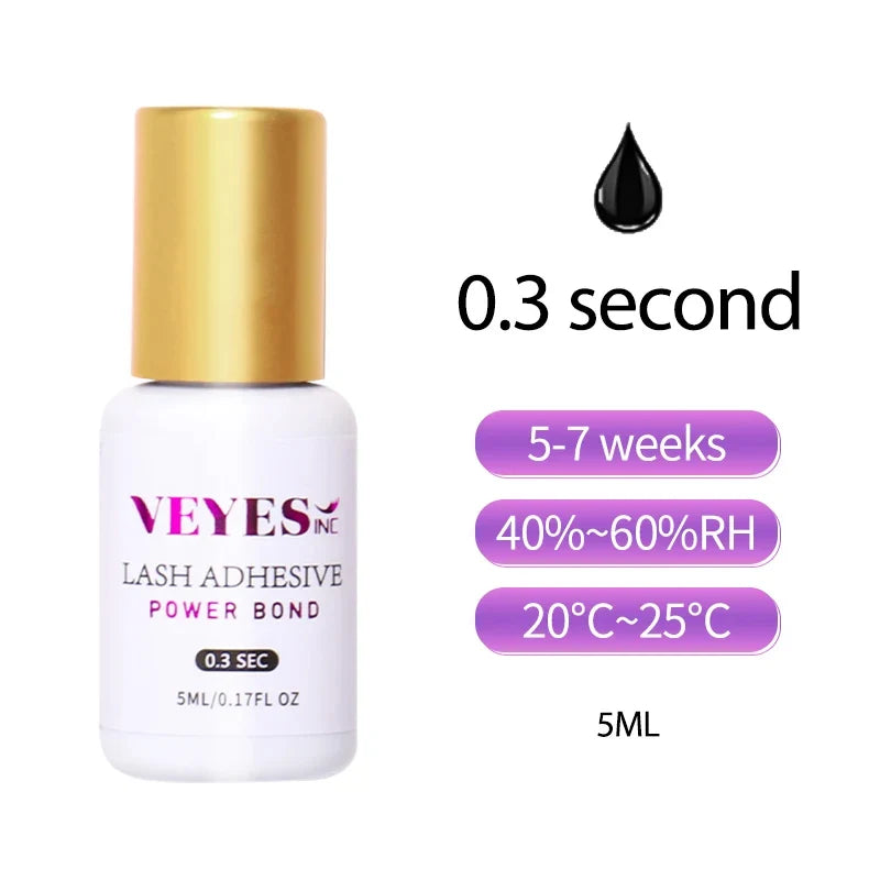 Veyes Inc 5ml Eyelash Extensions Glue – Fast-Drying & Strong Adhesive