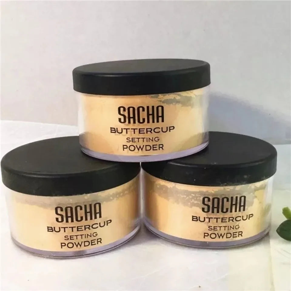 Sacha Buttercup Setting Powder – Translucent Loose Powder for Flawless Finish