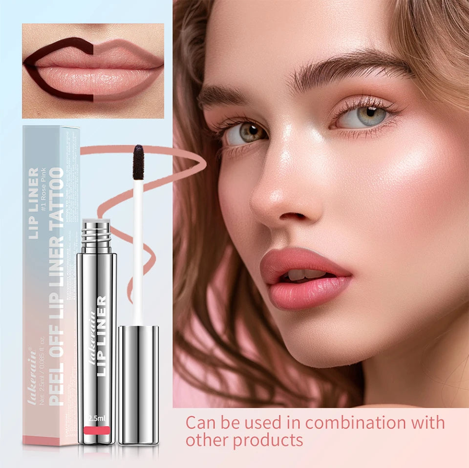 Waterproof Lip Liner & Peel-Off Tattoo Lip Gloss – Long-Lasting Matte Lip Tint