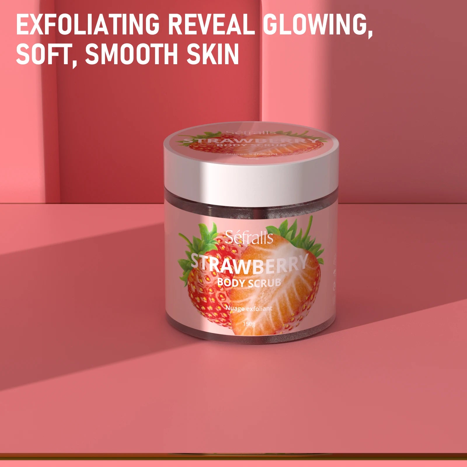 Séfralls Strawberry Body Scrub – Exfoliating & Hydrating Sugar Scrub