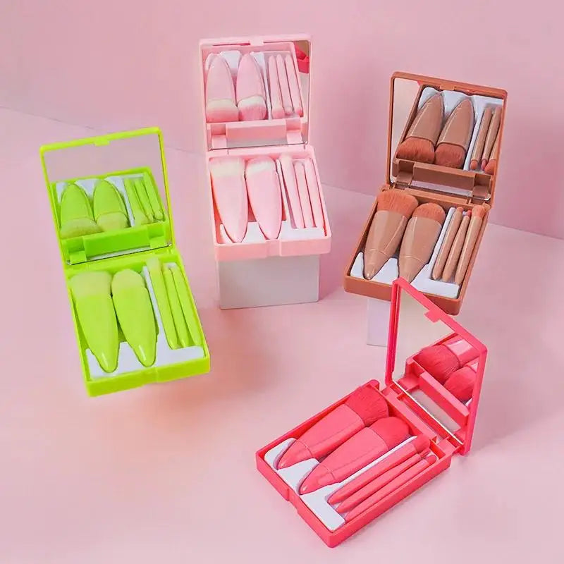 5pcs Travel Size Makeup Brushes Set