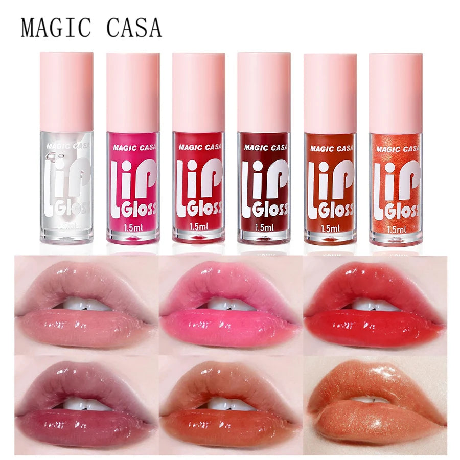 MAGIC CASA 6pcs Hydrating Jelly Lip Oil – Long-Lasting & Moisturizing