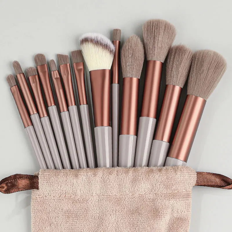 13pcs Makeup Brush Set – Soft Fiber Brushes for Beginners & Professionals