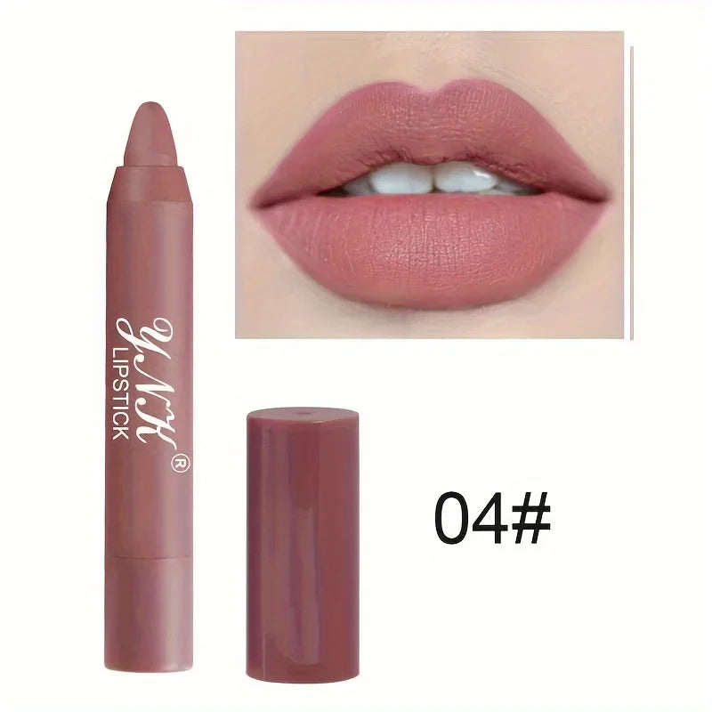 Nude Series Velvet Matte Lipstick Pencil – Long-Lasting & Waterproof