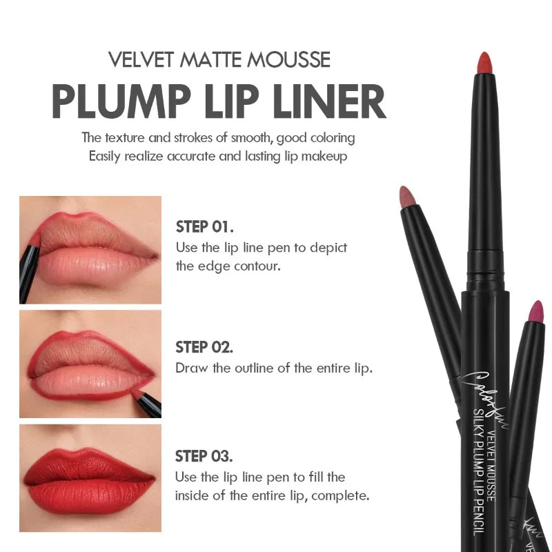 Waterproof Matte Lipliner Pencil – Long-Lasting & Non-Stick Formula