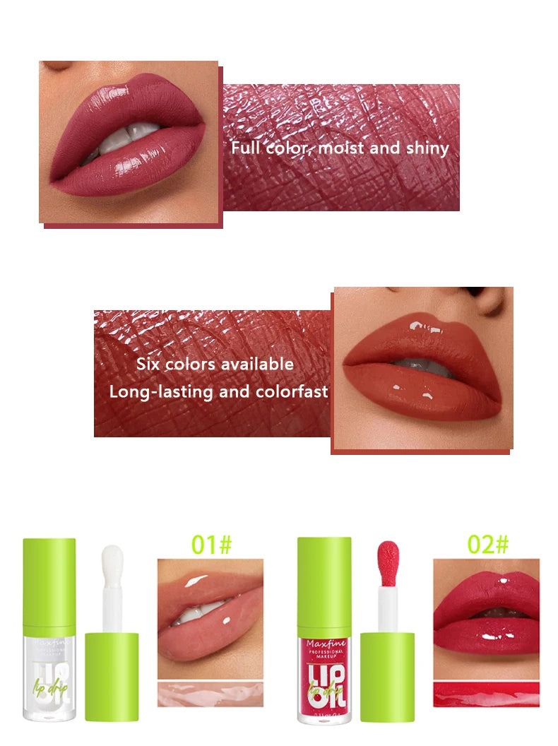 6-Tone Moisturizing Luminous Oil Lip Gloss – Hydrating & Enhancing