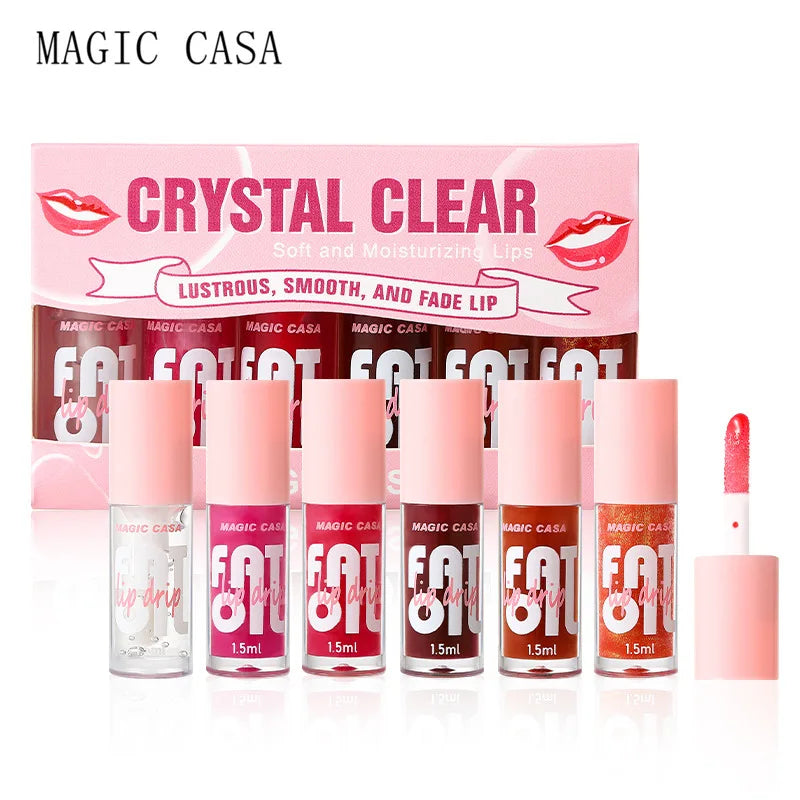 MAGIC CASA 6pcs Hydrating Jelly Lip Oil Set