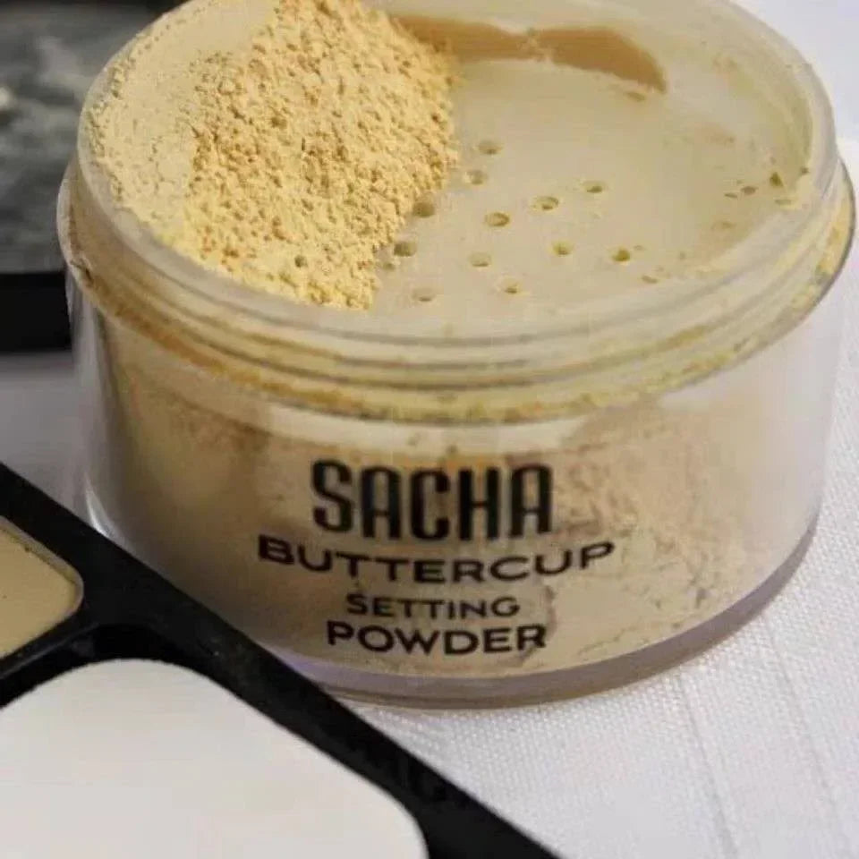 Sacha Buttercup Setting Powder – Translucent Loose Powder for Flawless Finish