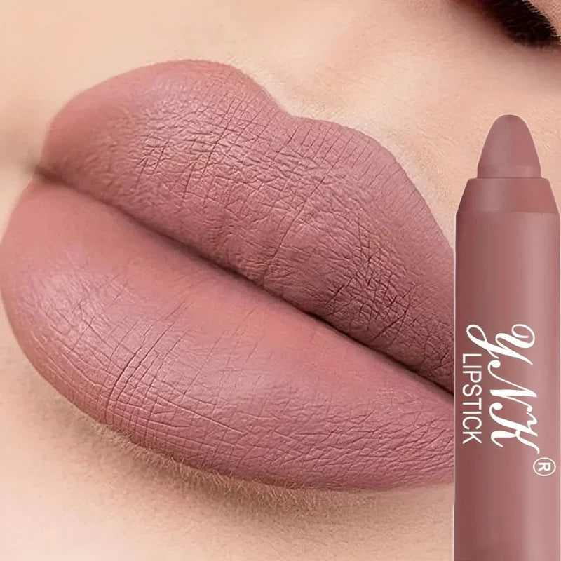 Nude Series Velvet Matte Lipstick Pencil – Long-Lasting & Waterproof