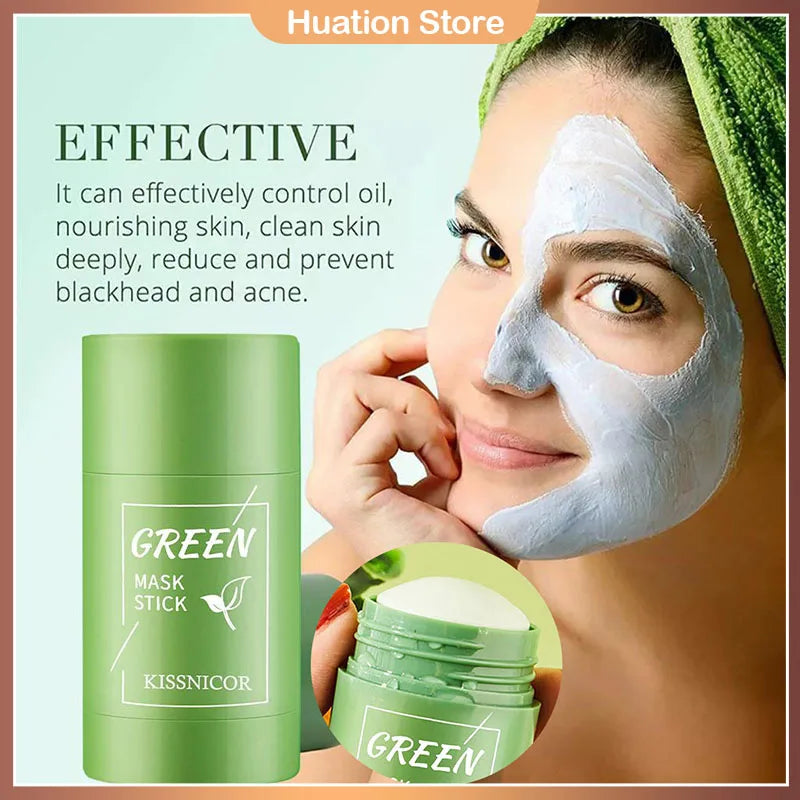 40g Green Tea Solid Mask Stick – Deep Cleansing & Pore Care