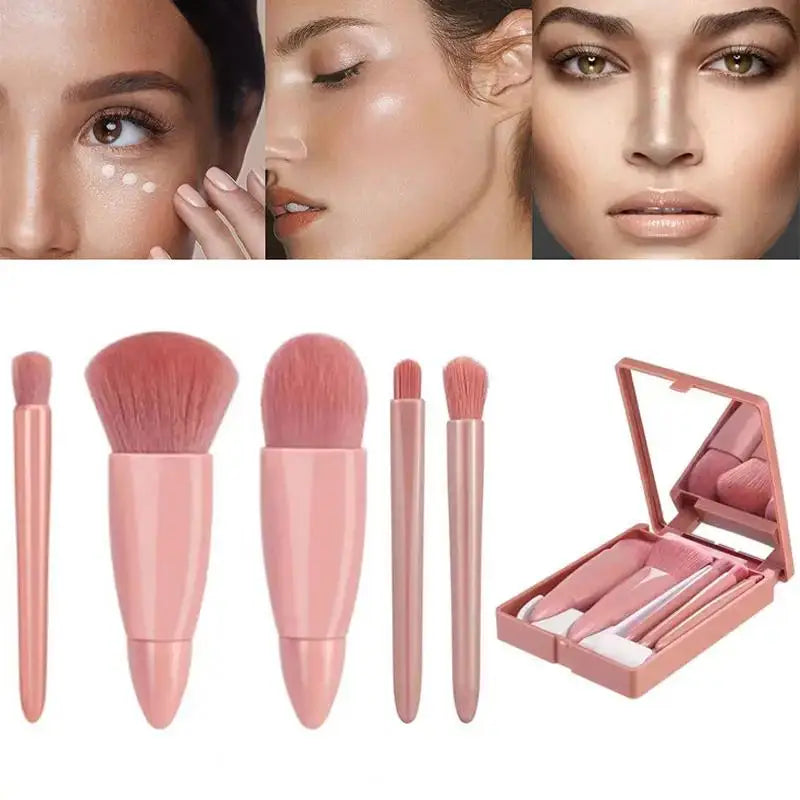 5pcs Travel Size Makeup Brushes Set