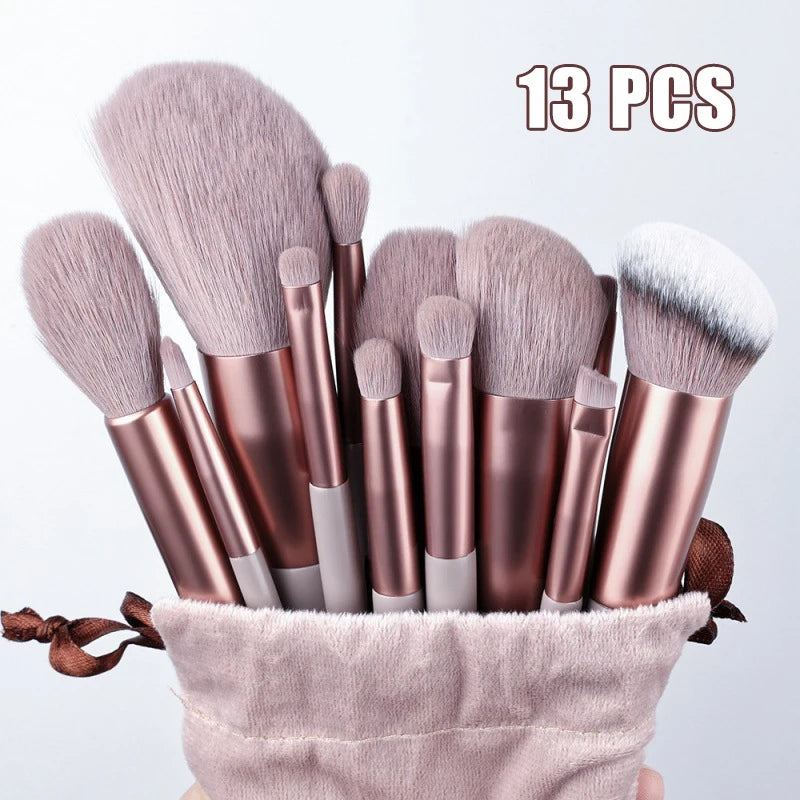 13pcs Makeup Brush Set – Soft Fiber Brushes for Beginners & Professionals