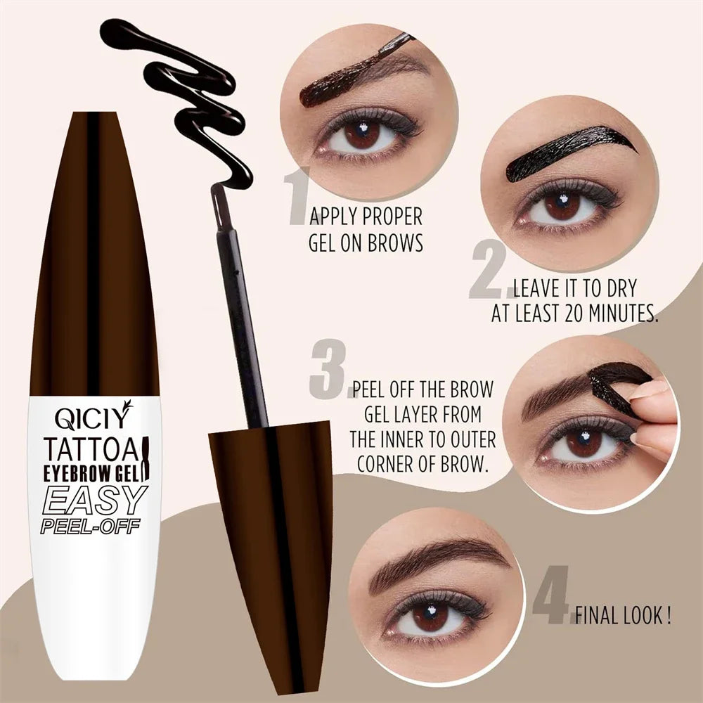 Lasting 3 Days Tattoo Eyebrow Gel Cream – Smudge-Proof & Waterproof