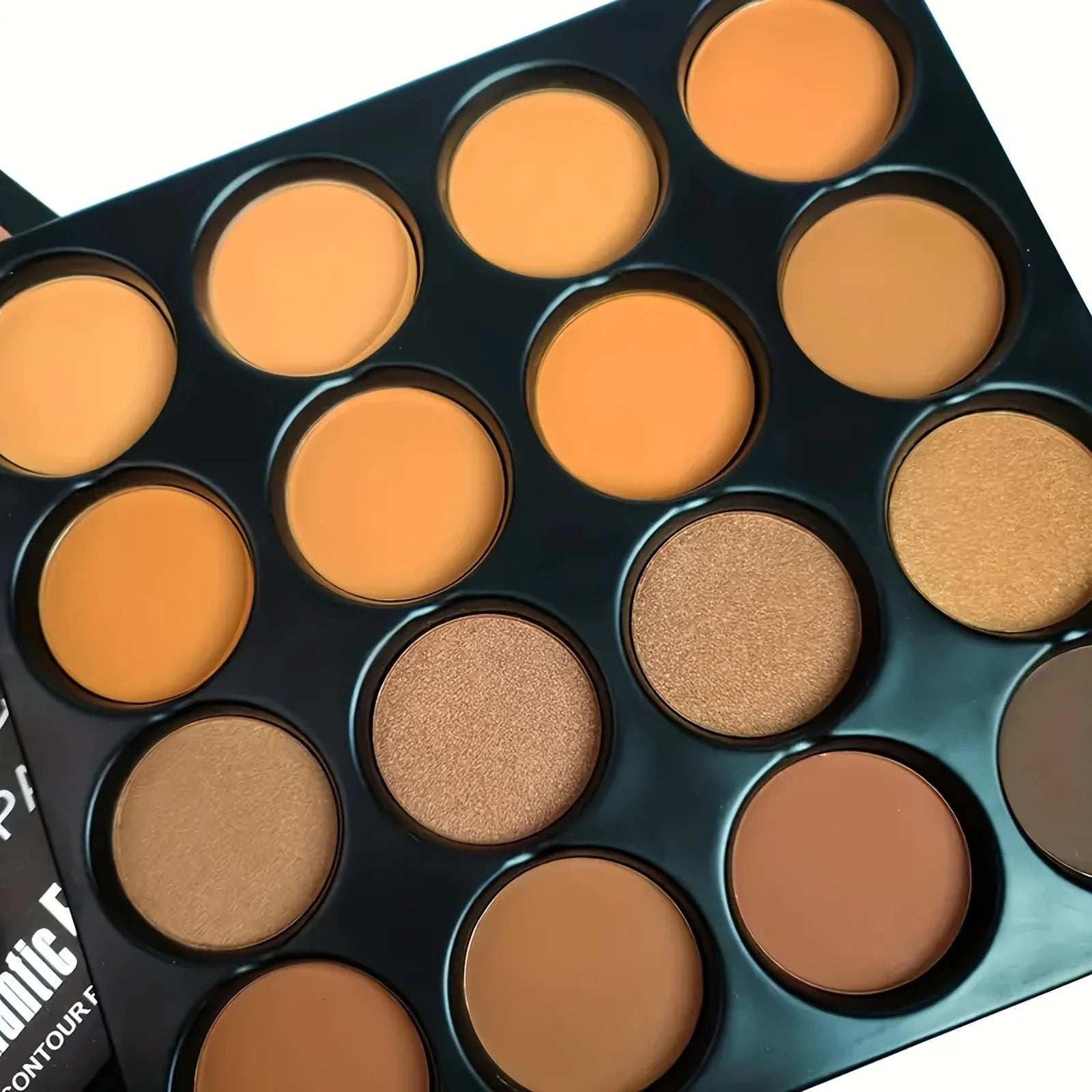 16-Color Contouring Bronzer Palette – Highlight, Matte, & Concealer Shades