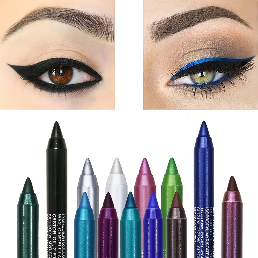 14-Color Colorful Eyeliner Pen – High-Pigment & Long-Lasting