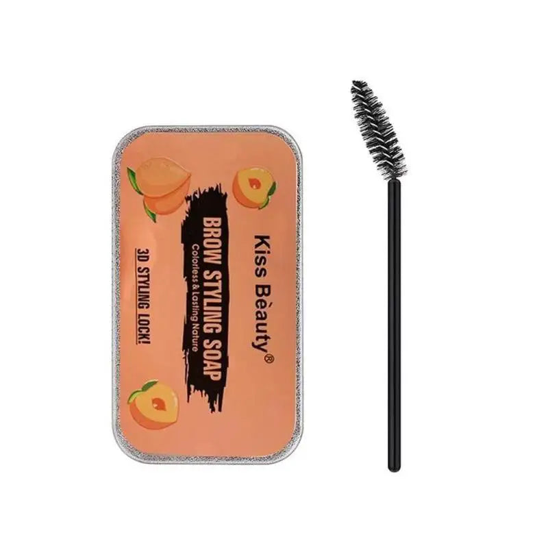 Transparent Pomade Eyebrow Styling Soap – Eyebrow Gel with Brush