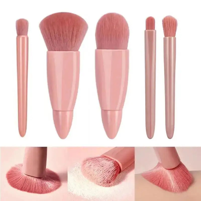 5pcs Travel Size Makeup Brushes Set