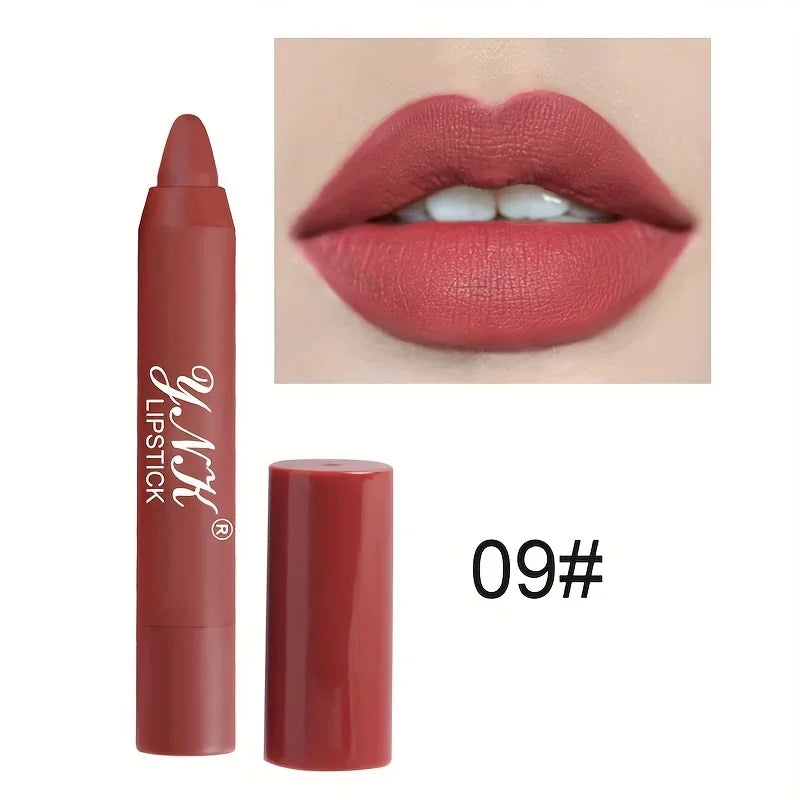 Nude Series Velvet Matte Lipstick Pencil – Long-Lasting & Waterproof