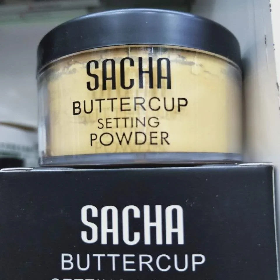 Sacha Buttercup Setting Powder – Translucent Loose Powder for Flawless Finish