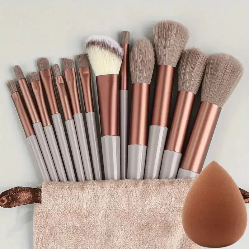 13pcs Premium Synthetic Makeup Brush Set – Soft & Cruelty-Free