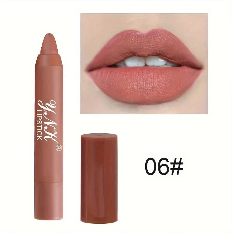 Nude Series Velvet Matte Lipstick Pencil – Long-Lasting & Waterproof