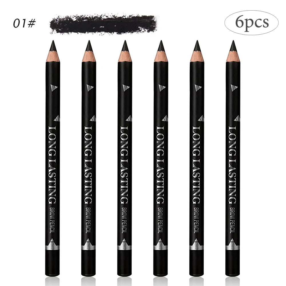 6/12Pcs Waterproof Eyebrow Pencil Set – Professional Eye Makeup Tool