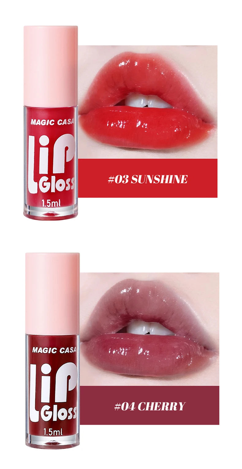 MAGIC CASA 6pcs Hydrating Jelly Lip Oil – Long-Lasting & Moisturizing