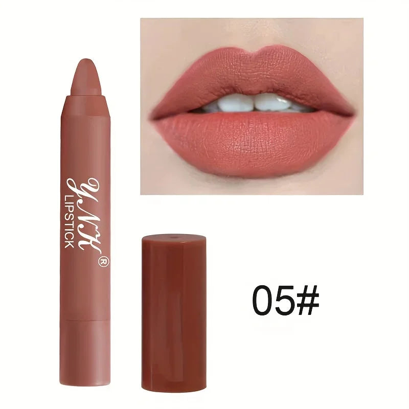 Nude Series Velvet Matte Lipstick Pencil – Long-Lasting & Waterproof