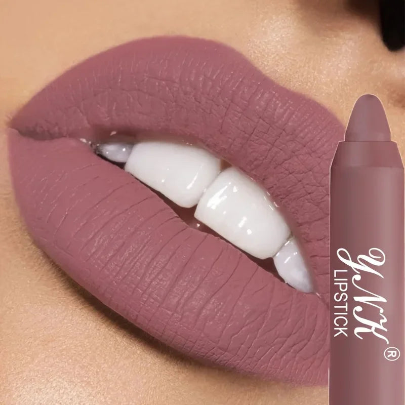 Nude Series Velvet Matte Lipstick Pencil – Long-Lasting & Waterproof