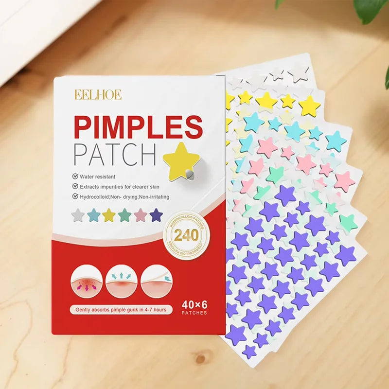 240Pcs High-End Pimple Patch Set – Heart & Star-Shaped Acne Dots