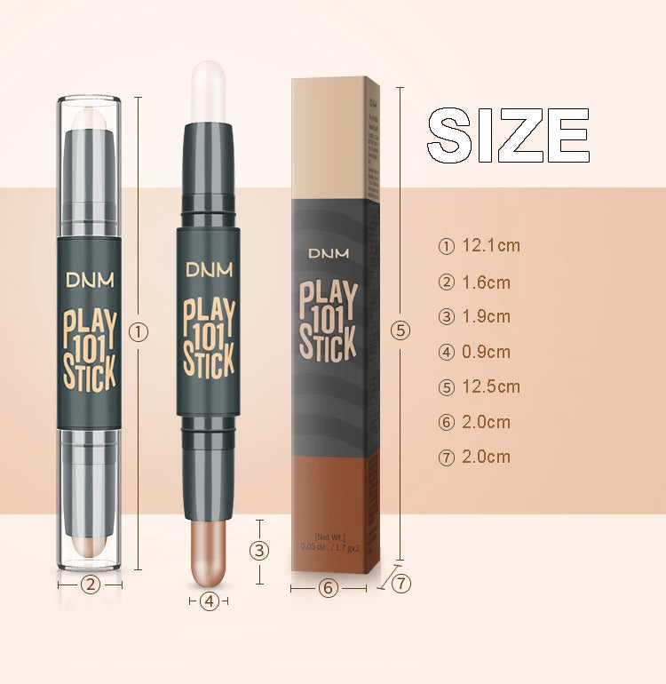 Double-End Concealer Stick – Foundation & Contour Pen for Flawless Coverage