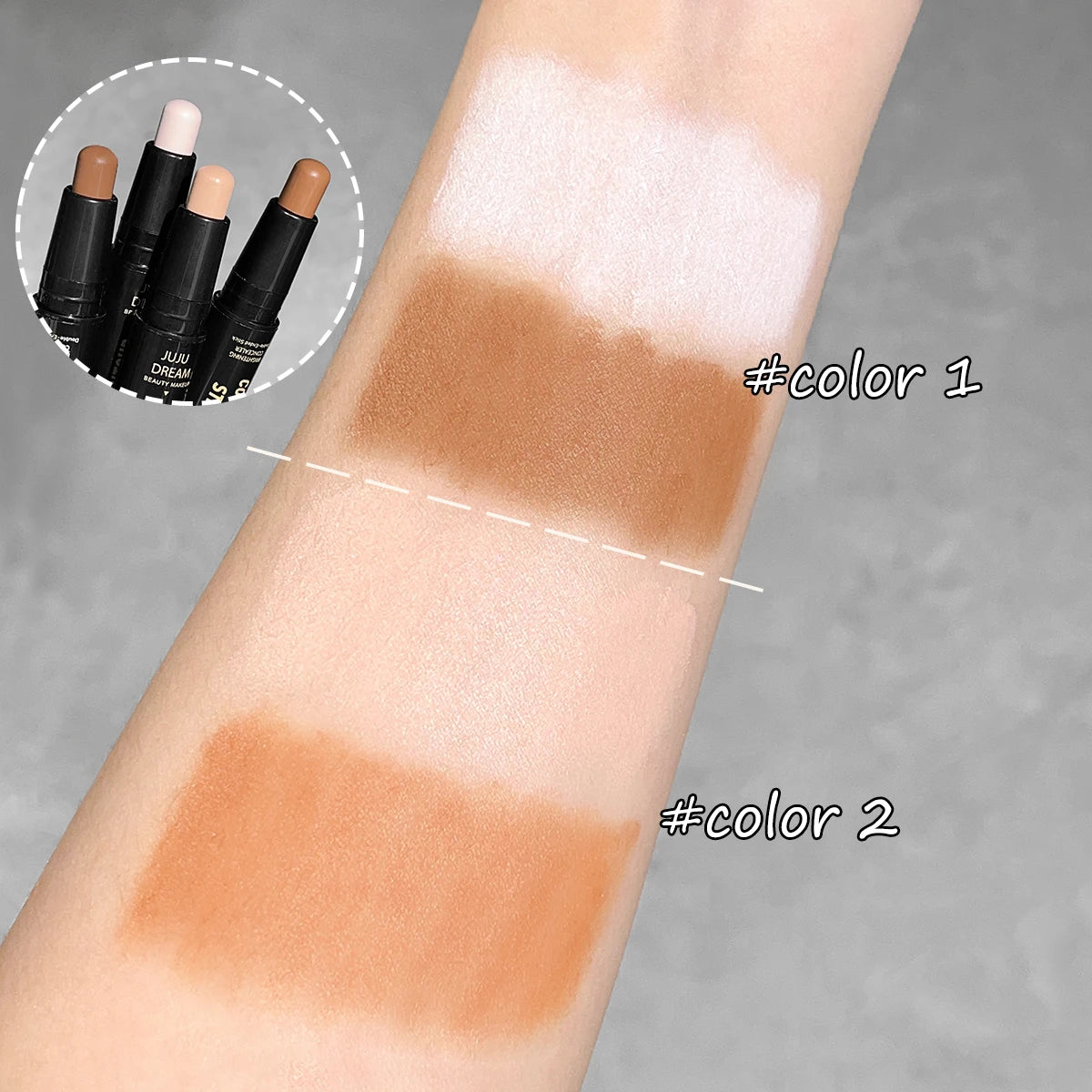 Double-Ended Highlight & Contour Stick – 3D Face Sculpting Tool