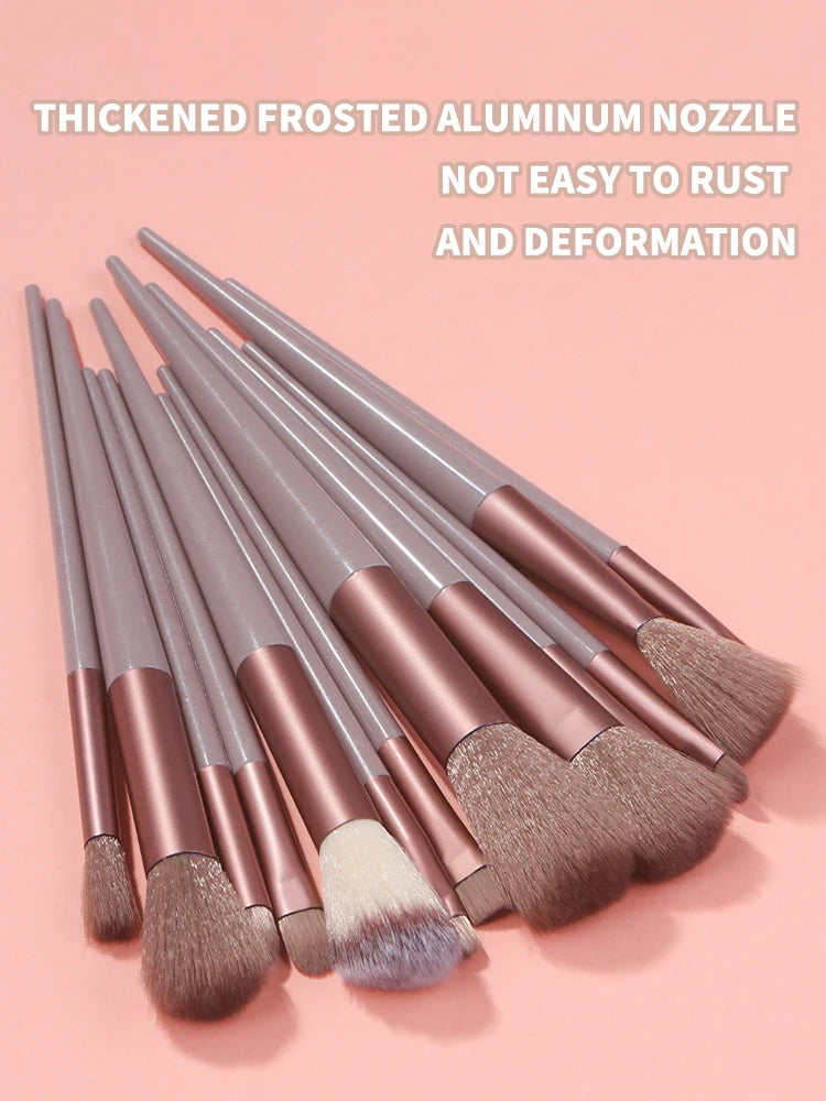 13pcs Makeup Brush Set – Soft Fiber Brushes for Beginners & Professionals