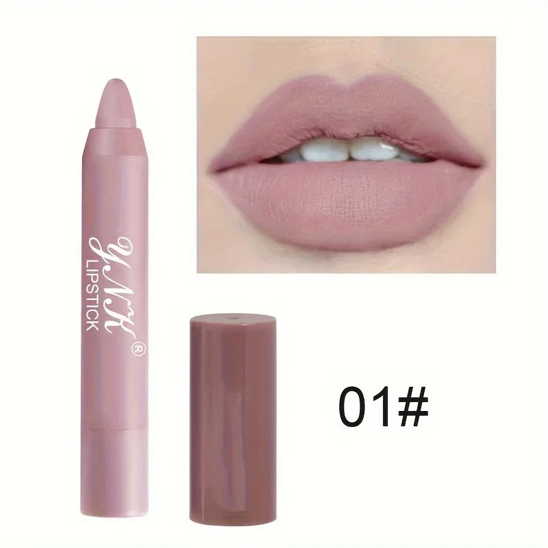 Nude Series Velvet Matte Lipstick Pencil – Long-Lasting & Waterproof