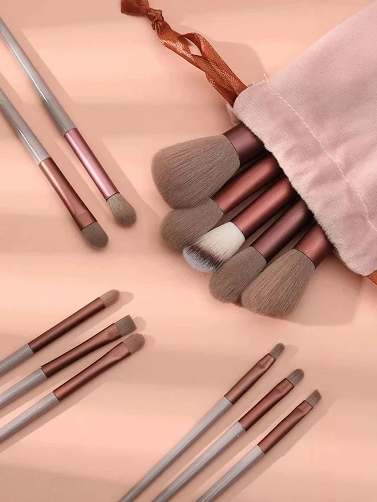 13pcs Makeup Brush Set – Soft Fiber Brushes for Beginners & Professionals