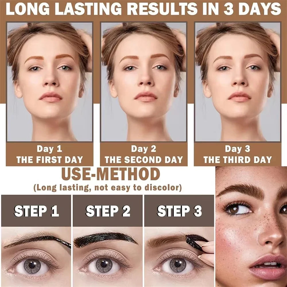 Lasting 3 Days Tattoo Eyebrow Gel Cream – Smudge-Proof & Waterproof