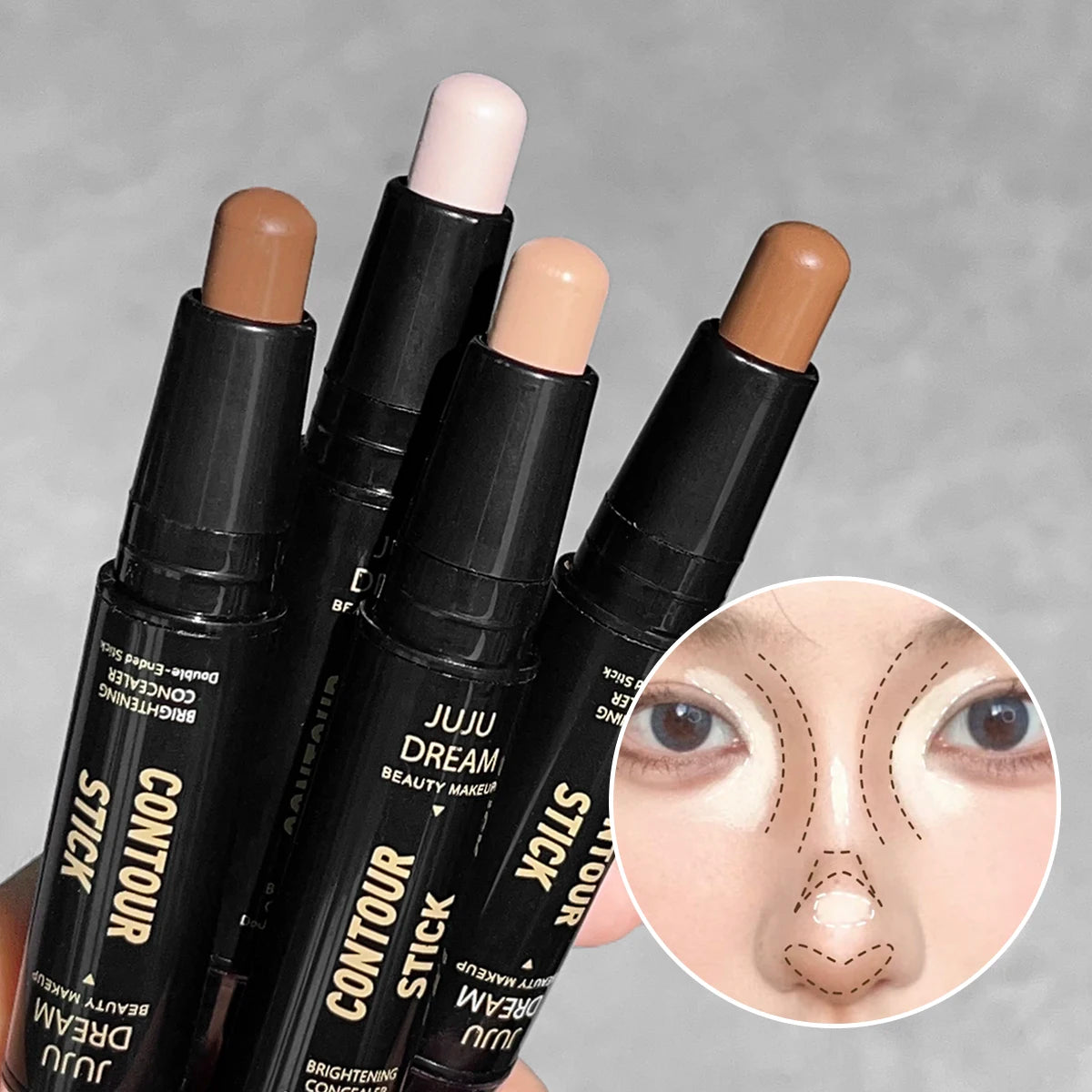 Double-Ended Highlight & Contour Stick – 3D Face Sculpting Tool