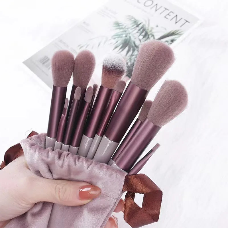 13pcs Makeup Brush Set – Soft Fiber Brushes for Beginners & Professionals