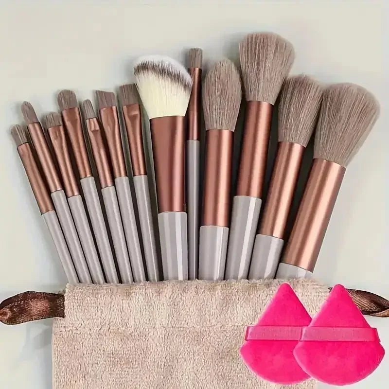 13pcs Premium Synthetic Makeup Brush Set – Soft & Cruelty-Free