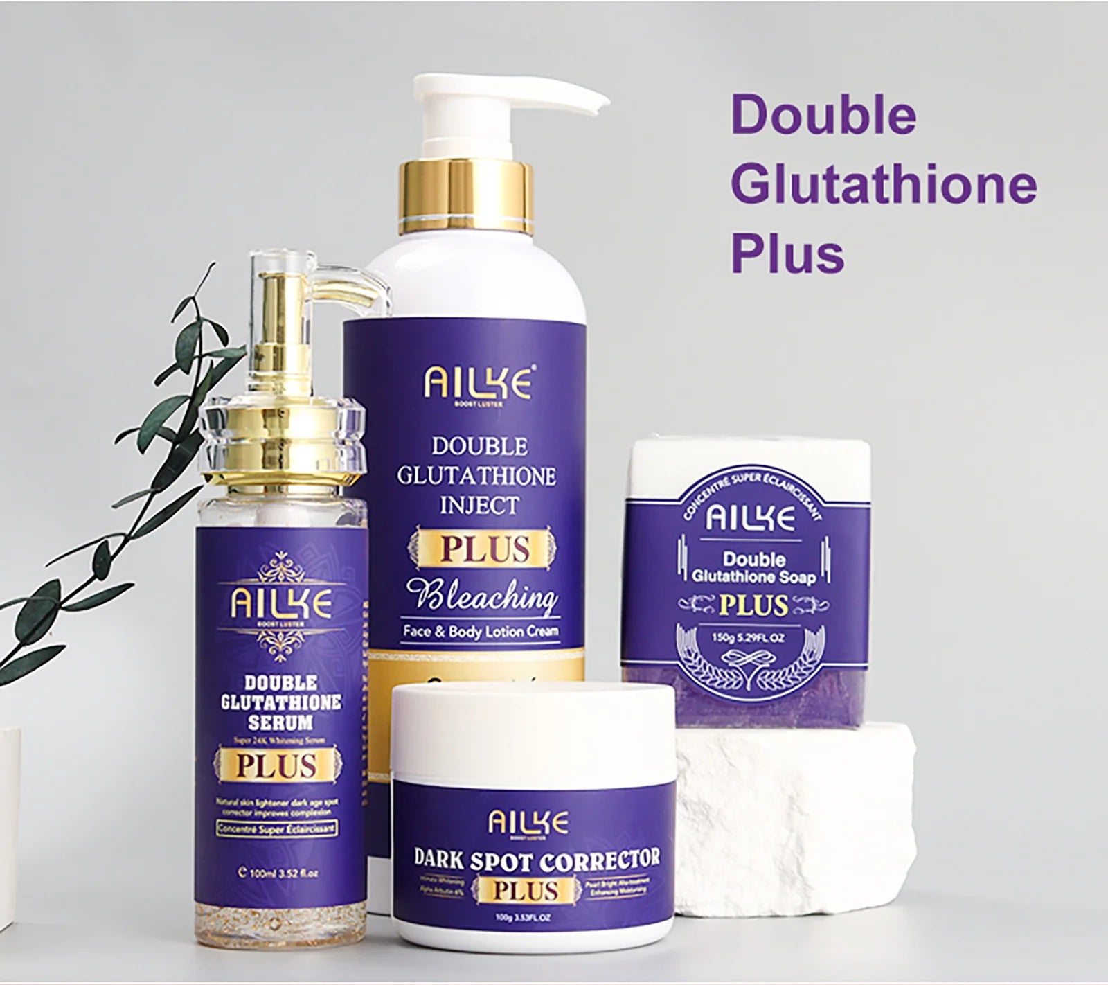 AILKE Glutathione Lightening Body Lotion – Hydrating & Skin-Tone Enhancing