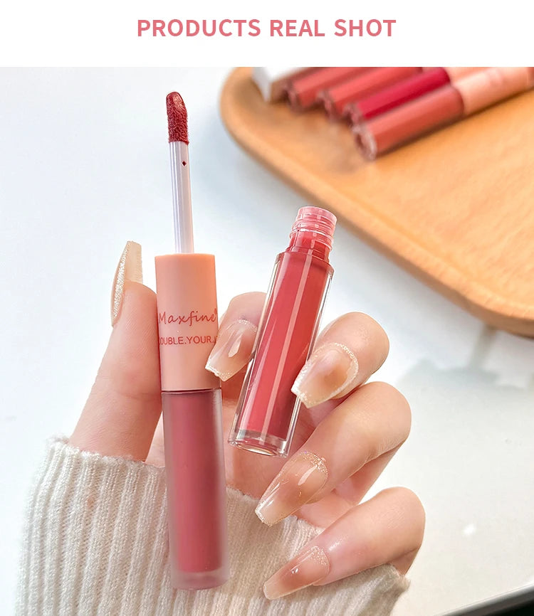 Double-End Lip Glaze – Mirror Gloss & Matte Velvet Finish